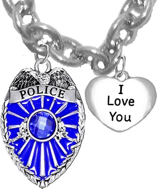Policeman's, I Love You, Necklace, Hypoallergenic, Safe-Nickel Free, No Poisonous Lead Or Cadmium.