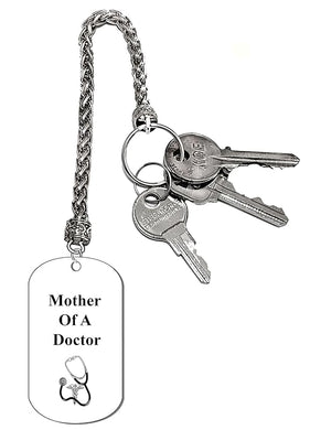 Mother Of A Doctor, On A Wheat Chain Key Chain. 9 Inches Long. Won't Get Losted In Your Purse. What A Great Gift For Yourself, Or Somebody Special. Beautiful Premium Quality, Silvertone Finish.