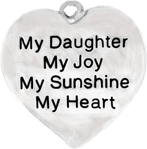 "My Daughter, My Joy, My Sunshine,My Heart".Hyperallergenic, Safe-Nickel, Lead, And Cadmium Free