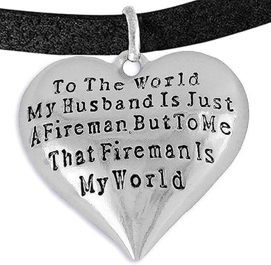 My Firefighter is My World, Wife Adjustable Bracelet, Hypoallergenic, Safe-Nickel, Lead, Cadmium Free
