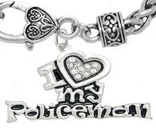 Policeman's, I Love My Policeman, Antique Wheat Chain Bracelet, Hypoallergenic, Safe-Nickel, Lead, Free