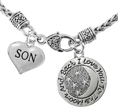 Son I Love You to The Moon and Back Necklace Hypoallergenic, Safe-Nickel, Lead &Cadmium Free