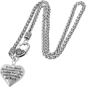 Army Wife, My Husband is My World, Hypoallergenic, Safe-Nickel, Lead, Cadmium Free