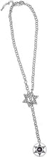 Jewish Sheriff's Crystal Badge, Through A Crystal Star Of David, Necklace Hypoallergenic, Safe-Nickel, Lead, And Cadmium Free