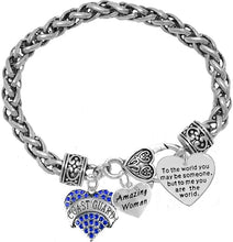 Coast Guard Amazing Women, to The World You May Be Someone Charm Bracelet, Hypoallergenic, Safe- Nickel, Lead, and Cadmium Free