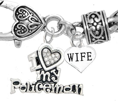 Policeman's, I Love My Policeman, Wife, Hypoallergenic, Safe-Nickel, Lead, Free