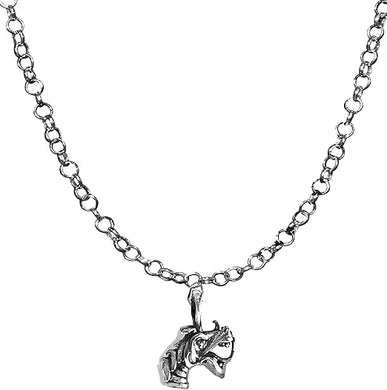 Dragon Head Necklace, Adjustable 14-21 Inch Rolo Chain Necklace, Nickel, Lead, And Cadmium Free-Hypoallergenic