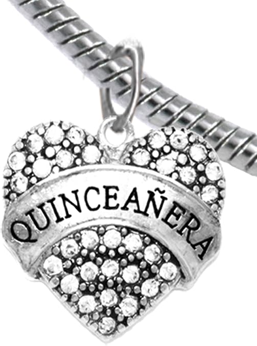 The Perfect Gift, Quinceanera Genuinie Crystal Heart, Hypoallergenic Adjustable Bracelet, Safe-Nickel, Lead & Cadmium Free!
