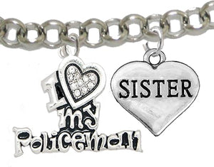 Policeman's, I Love My Policeman, Sister, Hypoallergenic, Safe-Nickel, Lead, Free