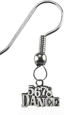 5678, 5678 Dance,Dancer,Dance,Entertainer,Musical, Broadway,Stage Perfomer On A STERLING SILVER Solid .925 Sterling Earring, Not Plated Or Coated.Cable Chain Necklace, Charm-Nickel, Lead, Cadmium Free