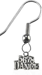 5678, 5678 Dance,Dancer,Dance,Entertainer,Musical, Broadway,Stage Perfomer On A STERLING SILVER Solid .925 Sterling Earring, Not Plated Or Coated.Cable Chain Necklace, Charm-Nickel, Lead, Cadmium Free