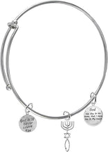 God Has You In His Arms,And I Have You In My Heart, Messianic Seal of Jerusalem With Menorah,Star Of David,Christian Fish(Ichthys)On Adjustable Bracelet,Hypoallergenic, Safe-No Nickel,Lead, Or Cadmium