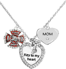 Firefighter's Mom Necklace, Hypoallergenic, Safe-Nickel, Lead, Cadmium Free