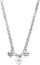Mom, The Most Beautiful, Amazing Woman Adjustable Necklace, Hypoallergenic, Safe-Nickel, Lead, Free