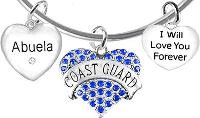 Coast Guard Abuela, I Will Love You Forever, Hypoallergenic, Safe-Nickel Free, No Poisonous Lead Or Cadmium
