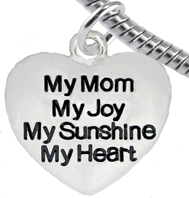 Message Jewelry, My Mom, My Joy, My Sunshine, My Heart, Bracelet, Hypoallergenic, Safe-Nickel, Lead, Free