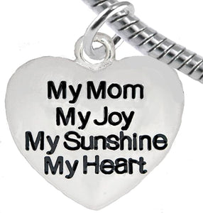 Message Jewelry, My Mom, My Joy, My Sunshine, My Heart, Bracelet, Hypoallergenic, Safe-Nickel, Lead, Free