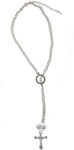 Keep My Son Safe, Heart, and A Crucifix, Through A Circle, Father, Son, Holy Ghost, Adjustable Necklace, Nickel Lead, Cadmium Free