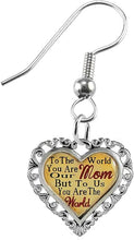 Mom Heart Charm Fishhook Earring Hypoallergenic, Safe-Nickel, Lead & Cadmium Free!