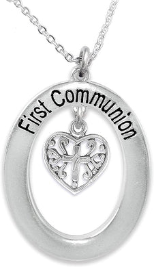 First Communion Adjustable Necklace, What A Wonderful Gift. Gift Ready Comes In A Black Velvet Bag. 12 Inches With 3 Inch Extender, Hypoallergenic, Safe-Nickel, Lead & Cadmium Free