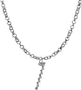 Baton, Majorette Necklace, Adjustable 14-21 Inch Rolo Chain Necklace, Nickel, Lead, And Cadmium Free-Hypoallergenic
