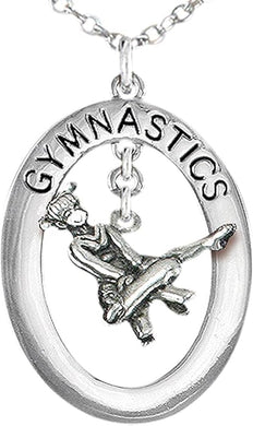 Gymnast On Pommel Horse Necklace, Adjustable, Hypoallergenic, Nickel, Lead & Cadmium Free!