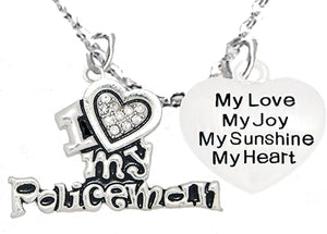 Policeman's, I Love My Policeman, My Love, My Joy, My Sunshine, Adjustable, Hypoallergenic, Safe-Nickel, Lead, Free