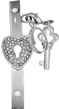 It Really Locks!, The Key To My Heart, "Initial O ", Cuff Crystal Bracelet, Hypoallergenic, Safe-Nickel, Lead, Free