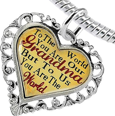 Grandma Heart Charm Bracelet Hypoallergenic, Safe, Nickel, Lead & Cadmium Free!