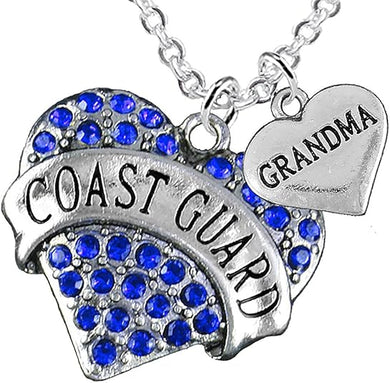Coast Guard Sister Heart Necklace, Adjustable, Hypoallergenic, Will NOT Irritate Anyone with Sensitive Skin. Safe- Nickel, Lead and Cadmium Free