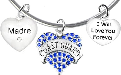Coast Guard Madre, I Will Love You Forever, Hypoallergenic, Safe-Nickel Free, No Poisonous Lead Or Cadmium