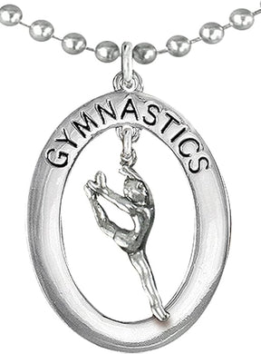 Gymnast Leaping Necklace, Adjustable, Hypoallergenic, Nickel, Lead & Cadmium Free