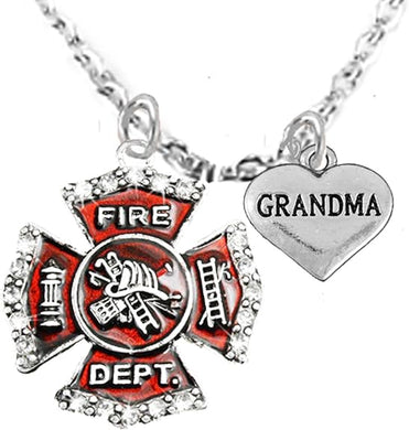Firefighter, Grandma Adjustable Necklace, Hypoallergenic, Safe-Nickel, Lead, Cadmium Free