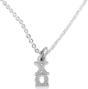 Chi Omega, Sterling Silver 18 Inch Necklace Chain, Solid .925 Sterling, Not Plated Or Coated, Hypoallergenic-Safe Nickel, Lead, Cadmium Free Charm