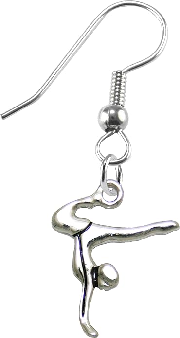 Gymnast Standing On Hands Earrings Safe-Nickel, Lead & Cadmium Free!