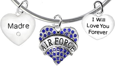 Air Force Granddaughter, I Will Love You Forever, Hypoallergenic, Safe-Nickel Free, No Poisonous Lead Or Cadmium