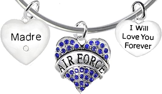 Air Force Granddaughter, I Will Love You Forever, Hypoallergenic, Safe-Nickel Free, No Poisonous Lead Or Cadmium