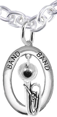 Band Tuba Player Hypoallergenic Adjustable Necklace, Safe-Nickel, Lead Free