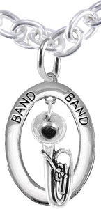 Band Tuba Player Hypoallergenic Adjustable Necklace, Safe-Nickel, Lead Free