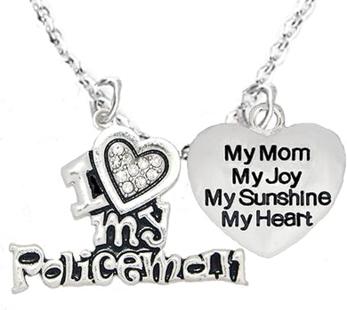 Policeman's, I Love My Policeman, My Mom, My Joy, My Sunshine, Hypoallergenic, Safe-Nickel, Lead, Free