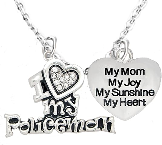 Policeman's, I Love My Policeman, My Mom, My Joy, My Sunshine, Hypoallergenic, Safe-Nickel, Lead, Free