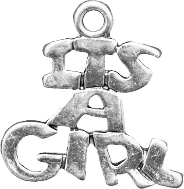 Creative It's A Girl Charm, Nickel, Lead, Cadmium Free