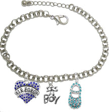 Air Force's Mom to Be, It's A Boy, Bracelet, Hypoallergenic, Safe-Nickel, Lead, Cadmium Free