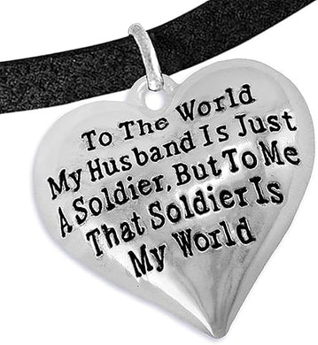 Army Wife, My Husband is My World, Hypoallergenic, Safe-Nickel, Lead, Cadmium Free