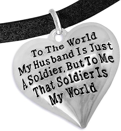 Army Wife, My Husband is My World, Hypoallergenic, Safe-Nickel, Lead, Cadmium Free