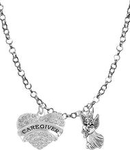 Caregiver, RN, Nurse, You are an Angel, Adjustable Charm Necklace, Hypoallergenic, Safe-Nickel, Lead, Free