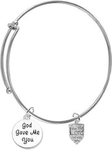 God Gave Me You,The Lord Be With You, Hypoallergenic Adjustable Miracle Wire Bracelet, Safe-Nickel, Lead And Cadmium Free
