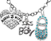 Marine Wife's, It's A Boy, Necklace, Hypoallergenic, Safe-Nickel, Lead, Cadmium Free