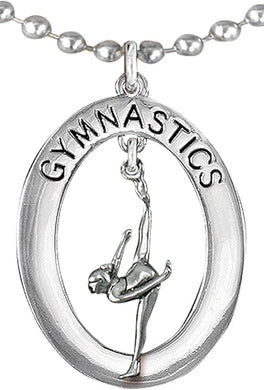 Gymnast One Leg Pose Necklace, Adjustable, Hypoallergenic, Nickel, Lead & Cadmium Free!