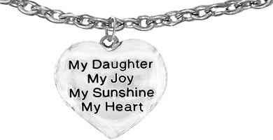 My Daughter, My Joy, My Sunshine, My Heart, Adjustable Foot Anklet, Hypoallergenic, Safe-Nickel, Lead, And Poisonous Cadmium Free